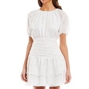 GB white retro floral print.  like LoveShackFancy  fit and flare dress medium